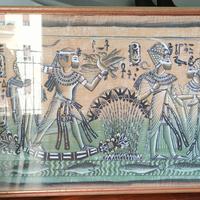 Grande papiro egiziano dipinto a mano misura 97x87