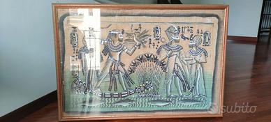 Grande papiro egiziano dipinto a mano misura 97x87