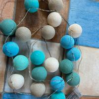 Palline luminose cotone fatte a mano