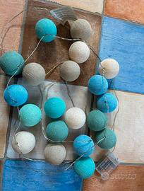 Palline luminose cotone fatte a mano