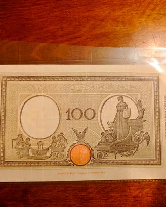 100 Lire Grande B Fascio 9 dicembre 1942 - SPL