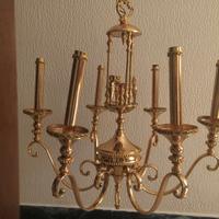 Lampadario bagno oro