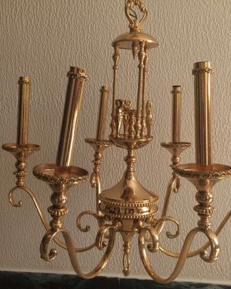Lampadario bagno oro
