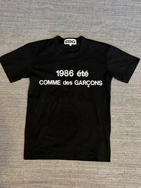 T-Shirt CDG Comme De Garçons “1986” Nera Taglia M