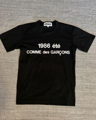 T-Shirt CDG Comme De Garçons “1986” Nera Taglia M