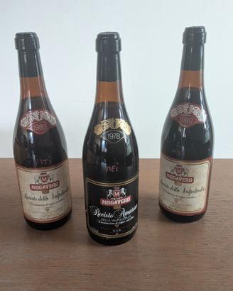 3 bottiglie Mogavero: Amarone 1978 e Recioto 1980