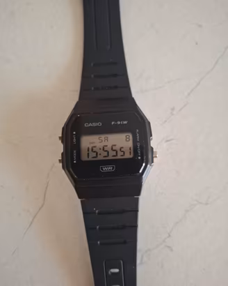 Orologio Casio F-91WB-1AEF (minimal black) 