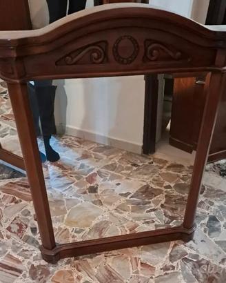 specchio in legno
