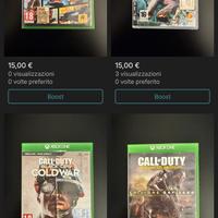 Lotto giochi ps2, ps3, xbox one