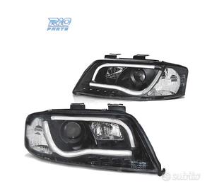 FARI LED PER AUDI A6 01-04 LUCE DIURNA NERA