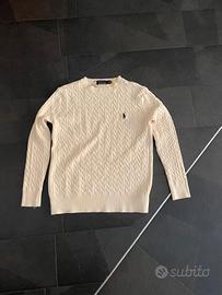 maglione bianco ralph lauren