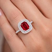 Anello con rubino 18kt