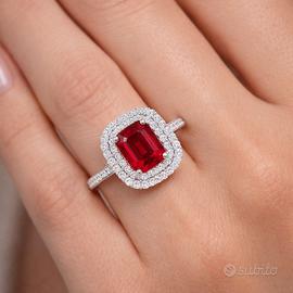 Anello con rubino 18kt