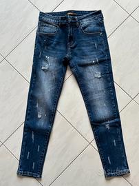 Jeans Slim Fit Andrea Falco Blu Tg.S/42