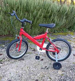 bicicletta 14 bambini rossa