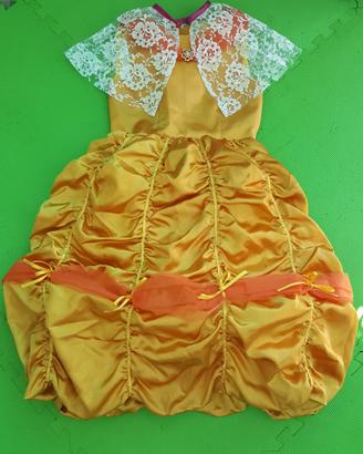 Vestito carnevale la bella e la bestia