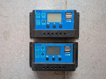 Coppia Regolatori di Carica Solare PWM 10A 12V/24V