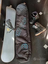 Snowboard NS 152cm+ attacchi flow+ stivali 42+cust