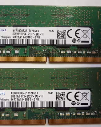 2x8GB Ram Samsung DDR4 PC4-2133P SO-DIMM