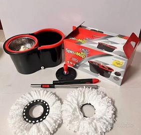 Mocio Spin Mop 360°  centrifuga in acciaio 