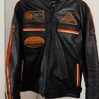 giacca moto in pelle stile vintage 