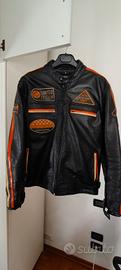 giacca moto in pelle stile vintage 