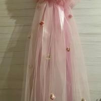 Fiocco nascita rosa tulle
