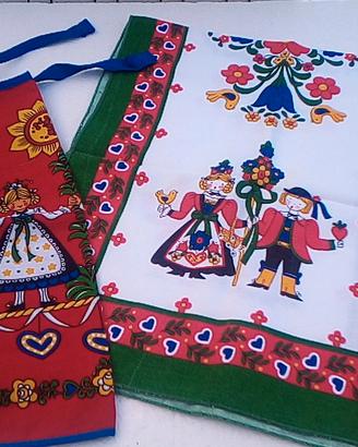 Set runner e grembiule Alto Adige Anni 90