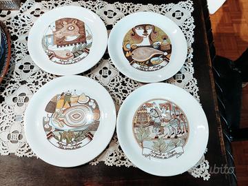 4 PIATTI DEL BUON RICORDO VINTAGE ANNI 80