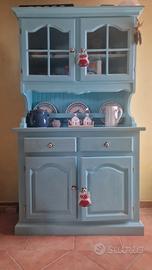 Credenza in Legno, rustica, celeste.