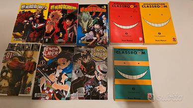 manga vari, demon slayer,  my hero academia ,altro