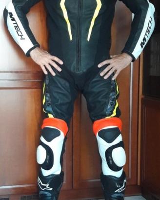 TUTA PELLE MOTO MTECH GUANTI