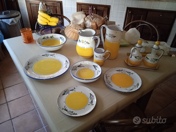 Servizio Piatti+Bicchieri Artigianato Siciliano