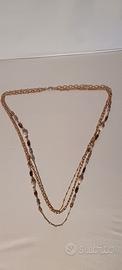 Collana 3 fili vintage con chiusura 