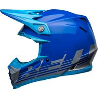 Casco bell moto 9 mips cross enduro tg.m blu new