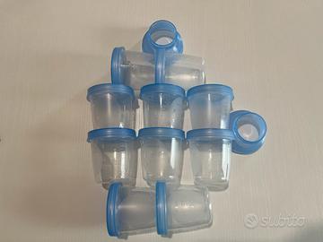 Set vasetti per conservazione latte materno/pappe