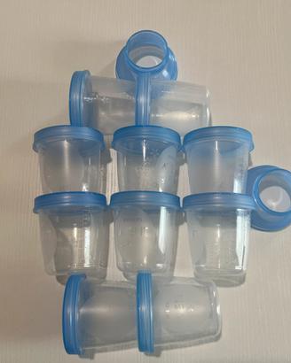 Set vasetti per conservazione latte materno/pappe