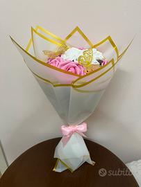 Bouquet rose artificiali personalizzato