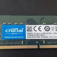 modulo ram marca Crucial da 8 gb ddr4 2666 mhz