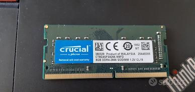 modulo ram marca Crucial da 8 gb ddr4 2666 mhz