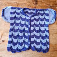 Cardigan neonata vintage fatto a mano 