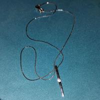 collana in oro bianco 750 con brillantino