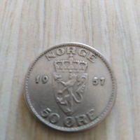 Moneta norvegia 50 ore