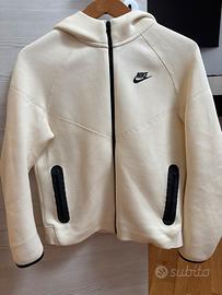 Nike tech bianco panna, felpa XL e pantalone L