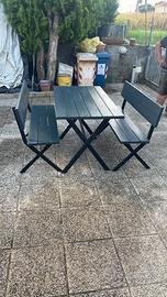 Set tavola con panche