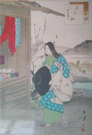 Ukiyo-e Pittura Giapponese Stampa Vintage