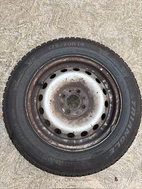 4 cerchi in ferro per doblo gommate 4 stagioni 90%