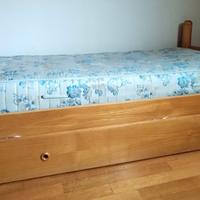 Doppio letto singolo legno
