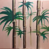 Dipinto ad olio su tela " il canneto "