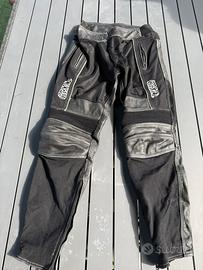 Pantaloni Moto Ibridi Pelle e Mesh - Estivi/Mezza